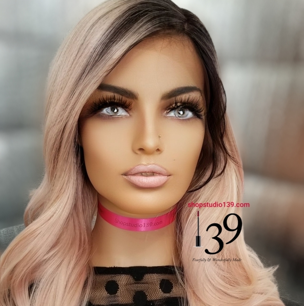Rosegold human hair lace front wig - Picture 4 of 5